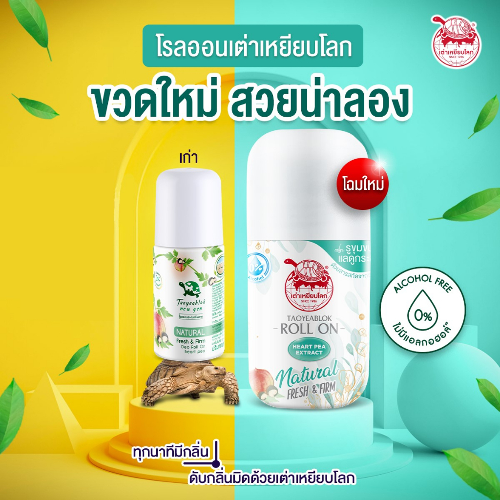 ภาพสินค้า️JT Taoyeablok Deodorant Powder : เต่าเหยียบโลก แป้งทาระงับกลิ่น (จับเต่า) x 1 ชิ้น dayse จากร้าน dayse บน Shopee ภาพที่ 5