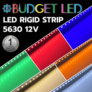 LED RIGID STRIP, 5630 DC-12V 18W 72LED/1M IP20 ไฟเส้น LED Aluminium Grade B ยี่ห้อ BUDGET LED ยาว 1 เมตร (ราคาต่อเส้น)