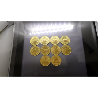￼🔍ชุดละ 10เหรียญ เหรียญหมุนเวียน2 บาทหมุนเวียน ร9 สีทอง ปี พศ. 2559 เหรียญใหม่ ไม่ผ่านใช้ #ของสะสม
