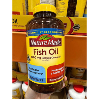 Nature Made Fish Oil 1200 mg 200 Softgels (360 Mg Omega-3) Exp:09/25