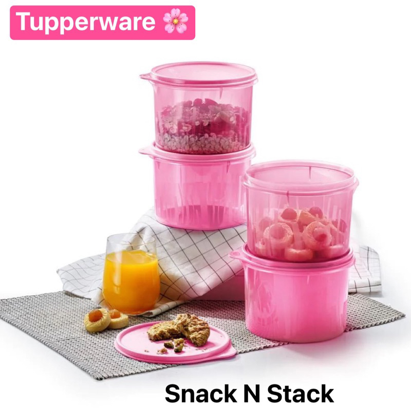 Tupperware รุ่น Snack N Stack (4ใบ) ขนาด 1.1L | Shopee Thailand