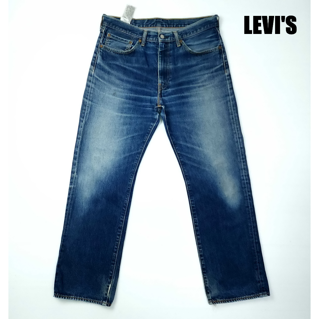 ยีนส์ลีวายส์-levis-751-เอว-35-ผ้าด้าน-เฟดใช้งาน-ขากระบอก