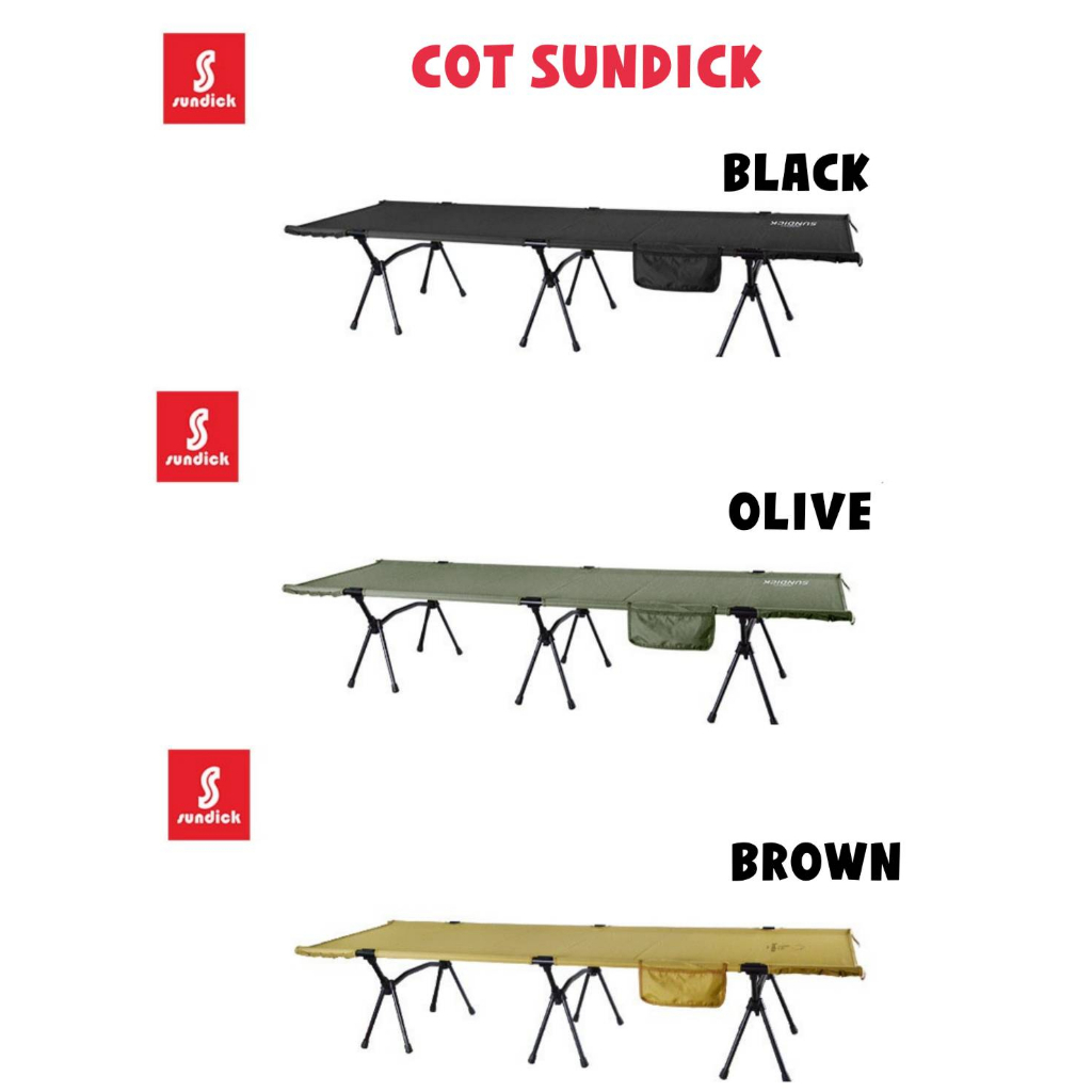 🏝️ เตียงสนามพับได้ Sundick ปรับความสูงได้ 2 ระดับ โครงอลูมิเนียมน้ำหนัก ...