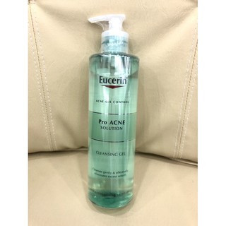 Eucerin acne cleansing gel 400 ml เจลทำความสะอาดผิวหน้าเพื่อลดปัญหาสิว ผิวหน้ามัน ลดความมันส่วนเกินและสิ่งสกปรกอุดตัน