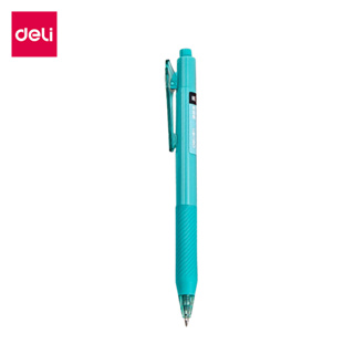 Deli ปากกาเจล ปากกา หัวกลม เขียนลื่น แบบกด สีสันสดใส ด้ามจับนิ่ม เครื่องเขียน อุปกรณ์การเรียน Gel Pen