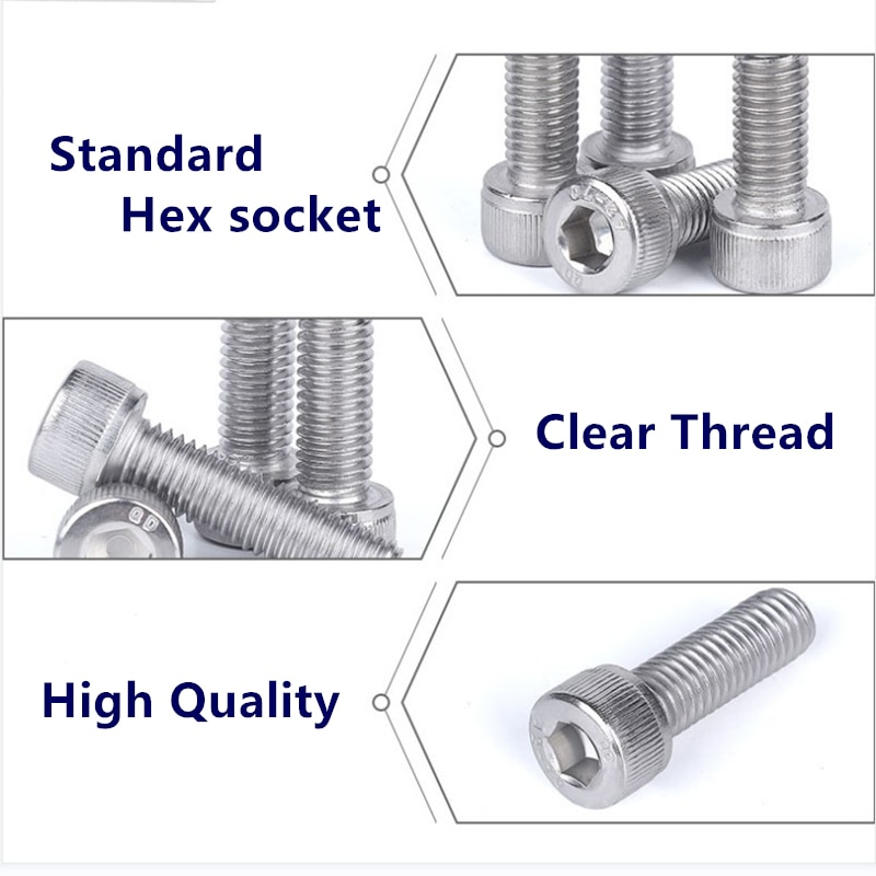 5pcs-304-สแตนเลสถ้วยหัวด้านในสกรูหกเหลี่ยมสกรู-din912-กระบอกหัวสกรู-m8-ซ็อกเก็ตหกเหลี่ยมหัวเครื่องสกรู-สกรู