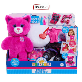 Build A Bear Workshop Pink Kitty Chaton Rose Plush 12 Pc