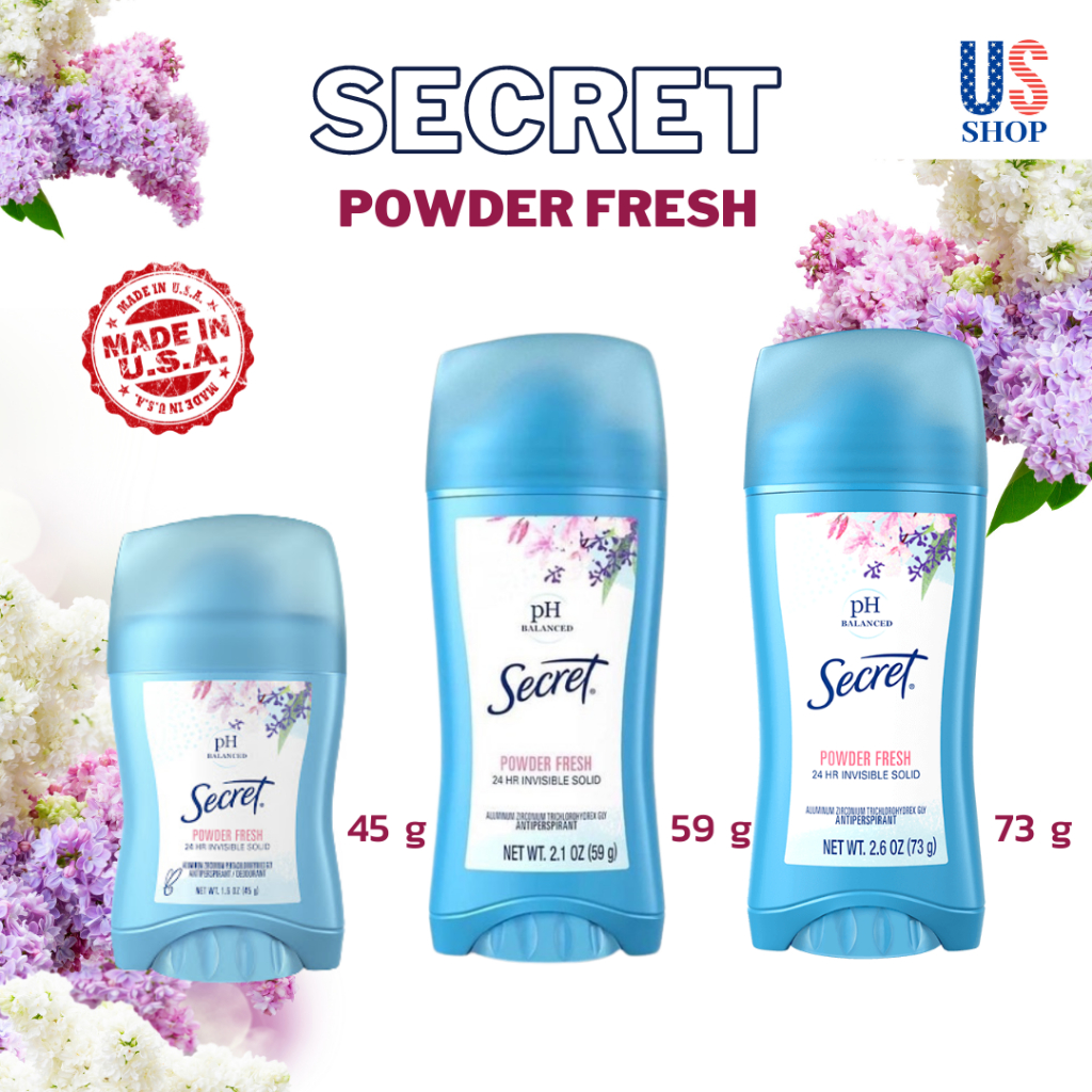 โรลออน SECRET pH Balanced กลิ่น POWDER FRESH Antiperspirant and