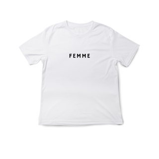 เสื้อคอกลม ผ้าฝ้าย 100% ลาย Artemis "Femme" | Minimal Tee | 100% Organic Cotton