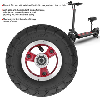 ARIONZA 200x50mm Solid Tyres 8in Explosion Proof Nonskid Electric Scooter Wheels with Alloy Hub