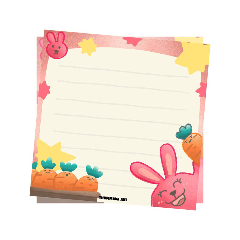 THUMMADA ART กระดาษโน้ต Memo pad - Rabbit Year | Shopee Thailand