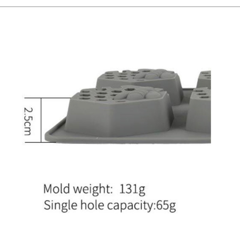 แม่พิมพ์สบู่-ซิลิโคน-6-ช่อง-65-กรัม-ผึ้ง8เหลี่ยม-ขนาด-6-5-6-5-2-3-cm-ใช้ทำบล็อก-ขนม-ทำสบู่ก้อน