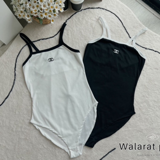 Chanel Body Suit ✨🧺 ชุดวายน้ำพร้อมส่ง ทั้งเซตเป็นงานปักสาวอวบ