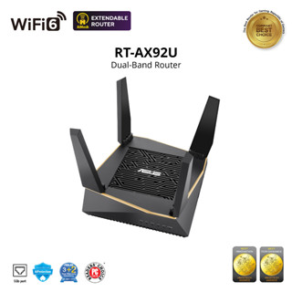 ASUS RT-AX92U AX6100 Tri-band WiFi 6 (802.11ax) Extendable Router – supporting AiProtection Pro network security, AiMesh