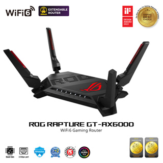 ASUS ROG Rapture GT-AX6000 Dual-Band WiFi 6 Extendable Gaming Router, Dual 2.5G Ports, Triple-level Game Acceleration, M