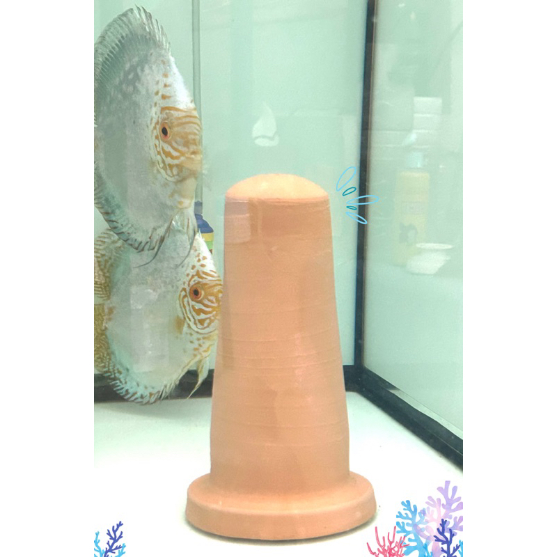 discus-cone-กรวยสำหรับปลาวางไข่-เพาะพันธุ์ปลา-รูปทรงกรวย-งานดินเผา-handmade