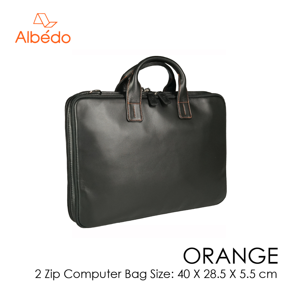 albedo-orange-2-zip-computer-bag-กระเป๋าคอมพิวเตอร์-กระเป๋าโน๊ตบุ๊ค-กระเป๋าเอกสาร-รุ่น-orange-or04199