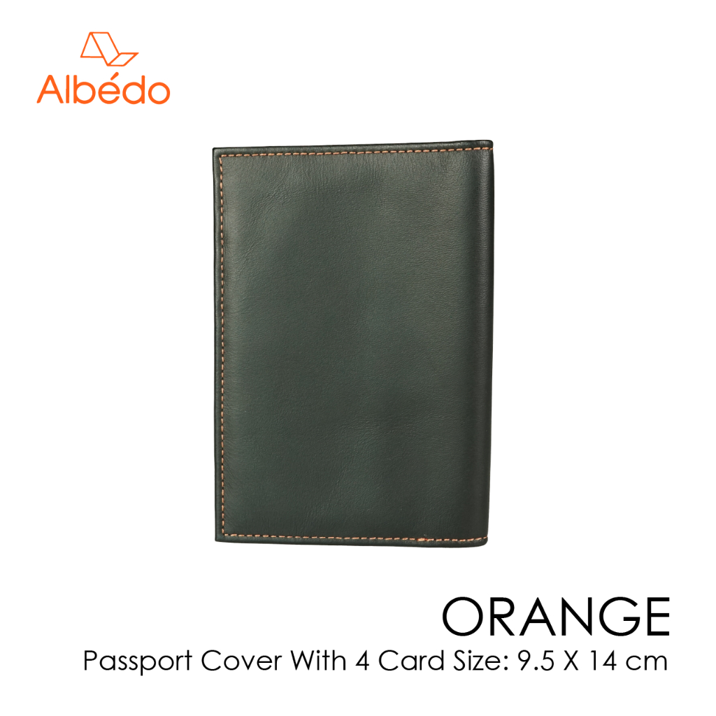 albedo-orange-passport-cover-with-4-card-กระเป๋าใส่พาสปอร์ต-ที่ใส่พาสปอร์ต-กระเป๋าใส่บัตร-รุ่น-orange-or04499