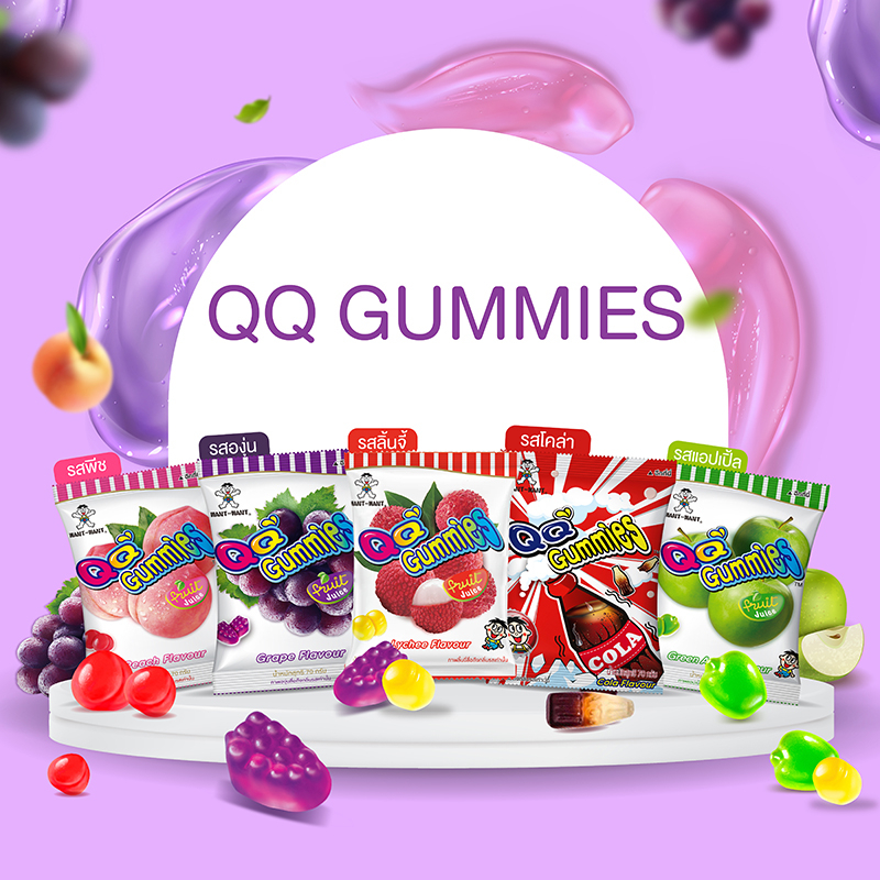 ภาพหน้าปกสินค้าQQ Gummies 25g เยลลี่รสผลไม้ (5 ซอง) จากร้าน wantwantshop บน Shopee