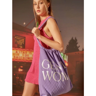 G-MOMAN-A กระเป๋าสะพายข้าง งานผ้านุ่ม สีสวย สายหูรูด สีพาสเทล