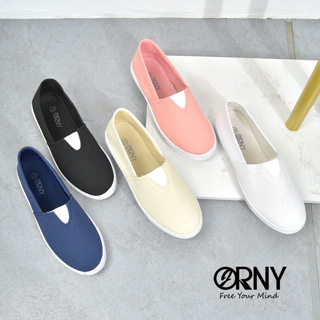 ❣️ OY887 ORNY(ออร์นี่)® รองเท้าผ้าใบ พื้นยาง แบบสวม