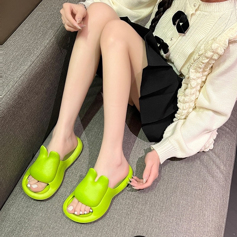 ภาพสินค้ารองเท้าเเตะกระต่าย พื้นนิ่ม แฟชั่นรองเท้าผู้หญิง เสริมส้น ฮิตที่สุด สวยสไตล์เกาหลี X-04 จากร้าน nnt0570ori บน Shopee ภาพที่ 2