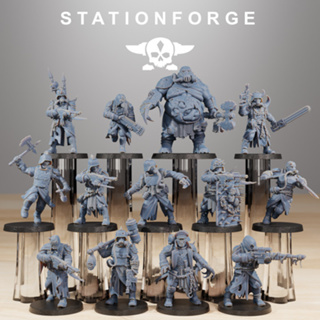 Grimdark scifi miniatures Corrupted Guard - High quality and detailed 3d print miniature war game - StationForge