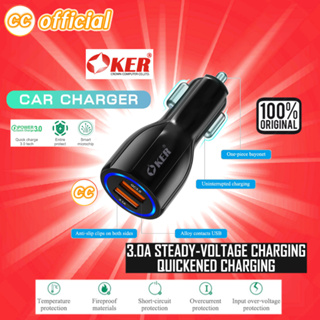 ✅แท้100% OKER UC-359 ที่ชาร์จในรถ 2 PORTS USB CAR CHARGER QC3.0 ชาร์จเร็ว Quick Charge หัวชาร์จในรถ 2ช่อง #CC