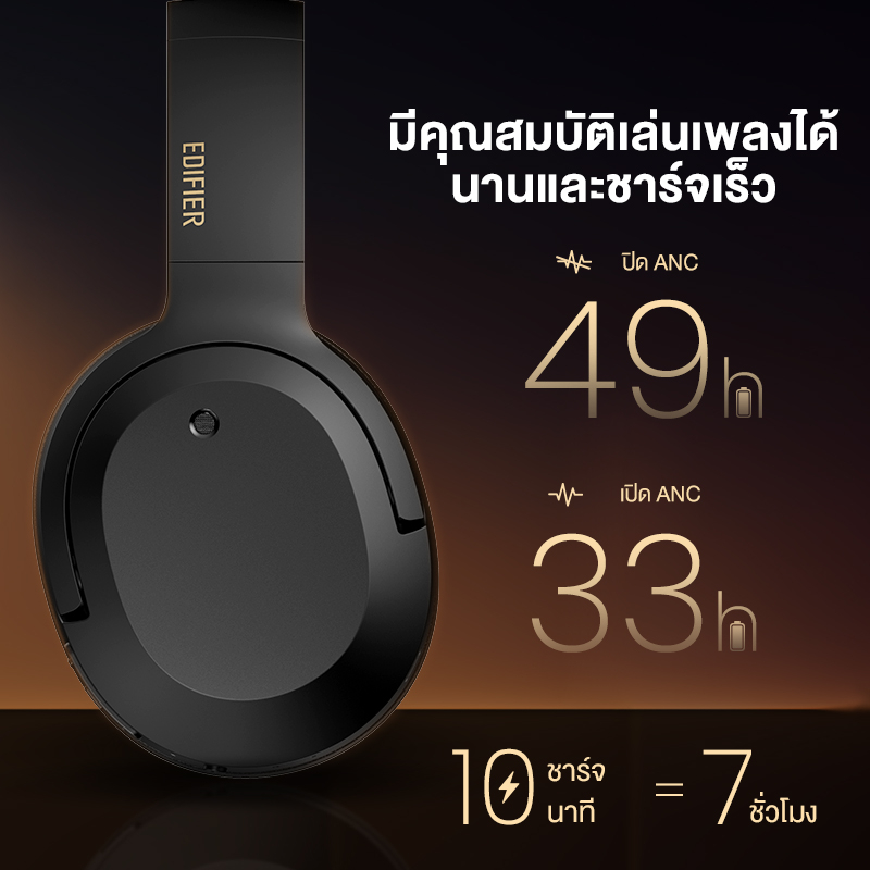Edifier W820NB BT 5.0 / W820NB Plus BT 5.2 Bluetooth Headsets ANC หูฟังไร้สาย Hi-Res Audio