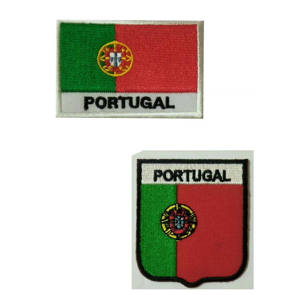 อาร์ม-ตัวรีดติดเสื้อ-อาร์มปัก-patch-ตกแต่งเสื้อผ้า-หมวก-กระเป๋า-ธงชาติโปรตุเกส-โปรตุเกส-portugal