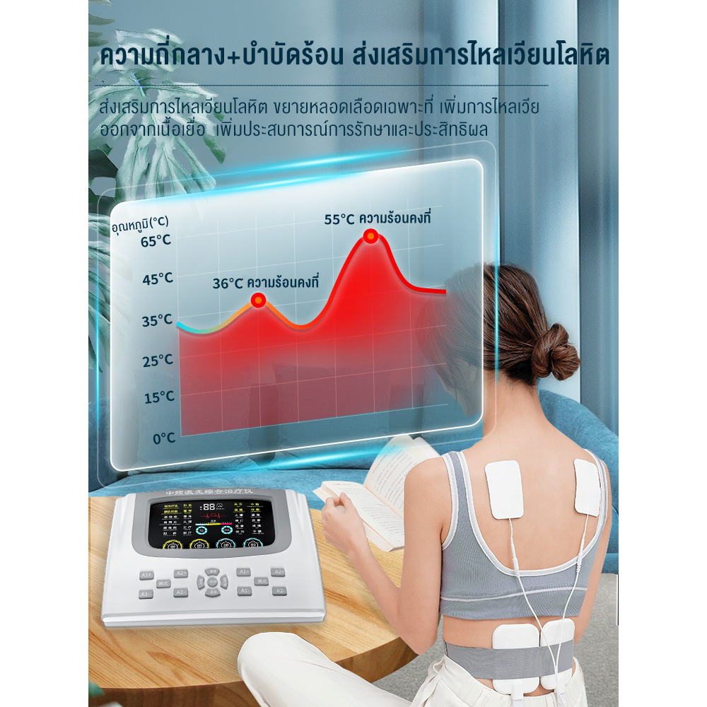 เครื่องกายภาพบำบัด-เครื่องมือไฟฟ้าบำบัดชีพจรความถี่กลางทางการแพทย์การฝังเข็มมัลติฟังก์ชั่นการรักษาทั่วร่างกาย