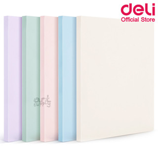 deli แฟ้มสอดสีพาสเทล A4 30 ไส้ รุ่น 72672 (เติมไส้ไม่ได้) **คละสี**