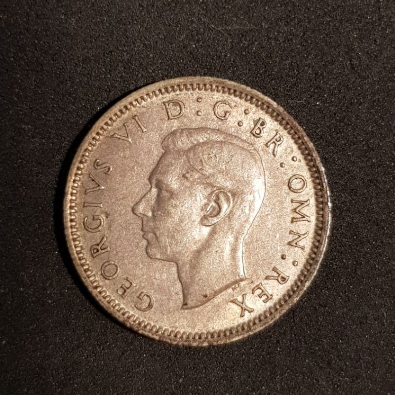 เหรียญเก่าประเทศอังกฤษ-ปี-1943-ชนิด-6-pence