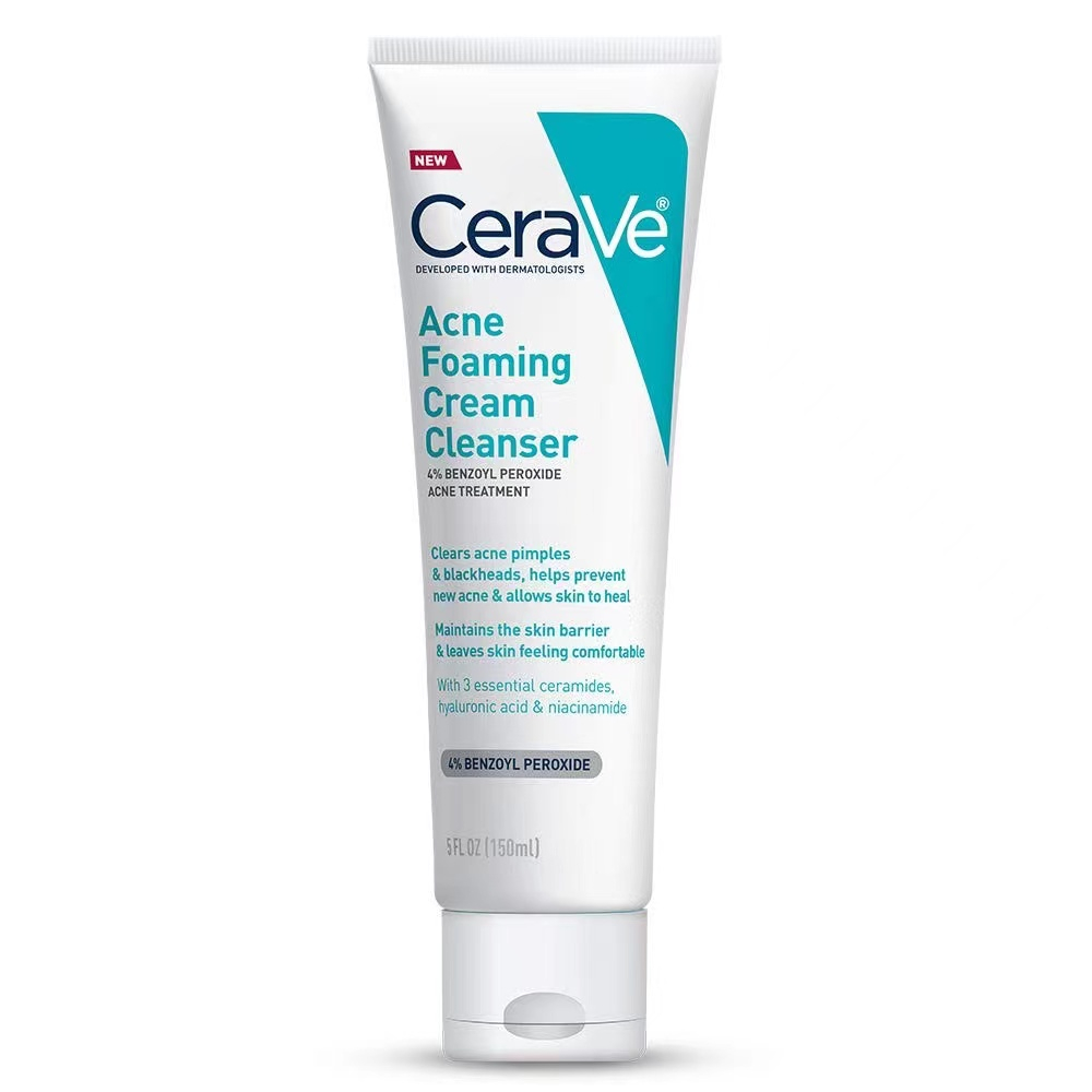 พร้อมส่ง-cerave-acne-foaming-cream-cleanser-benzoyl-peroxide-acne-treatment-150-ml