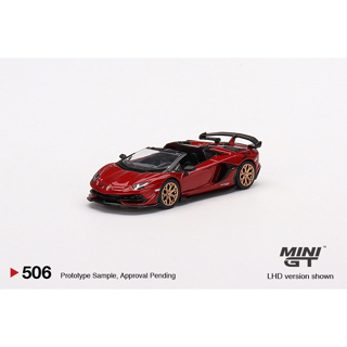 Mini GT No. 506 Lamborghini Aventador SVJ Roadster Rosso Efestos