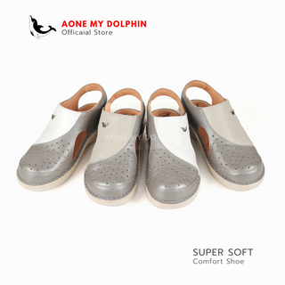 [ลิขสิทธิ์แท้] Aone My Dolphin - WD68 รองเท้าหนังแท้หน้าเรียบ