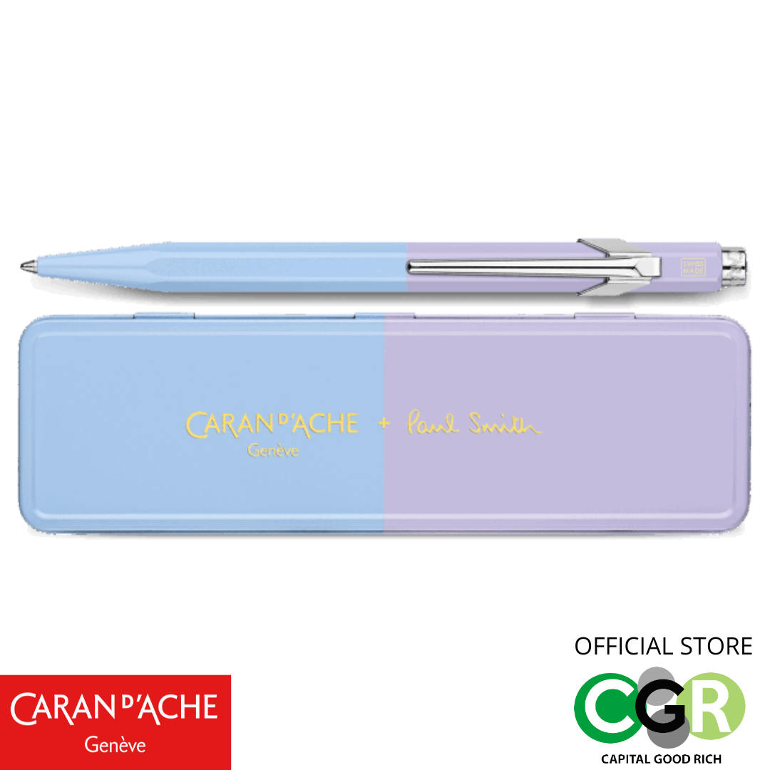 ปากกาลูกลื่น-caran-dache-paul-smith-sky-blue-amp-lavender-purple-limited-edition-849-339