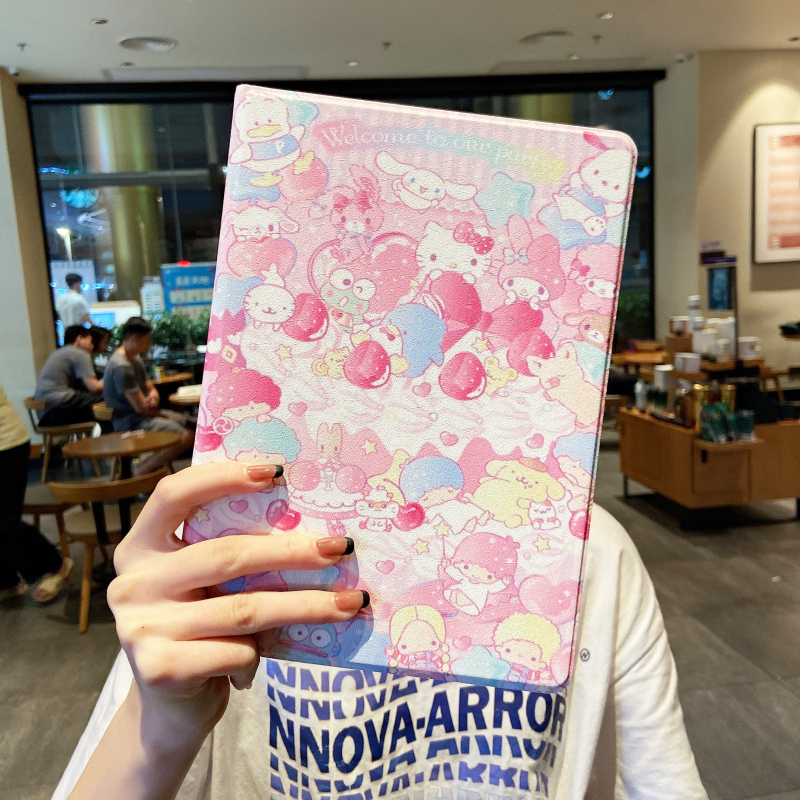 ส่งเร็วสุด-เคสไอแพด-gen9-10-2-air5-ipad-case-hello-kitty-gen8-air4-gen10-case-ipad-11pro-mini6-gen5-ปาร์ตี้ซานริโอ้