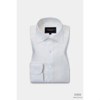 3 Ways One Piece Collar White Irish Linen Shirt – เสื้อเชิ้ตผ้าลินินสีขาว