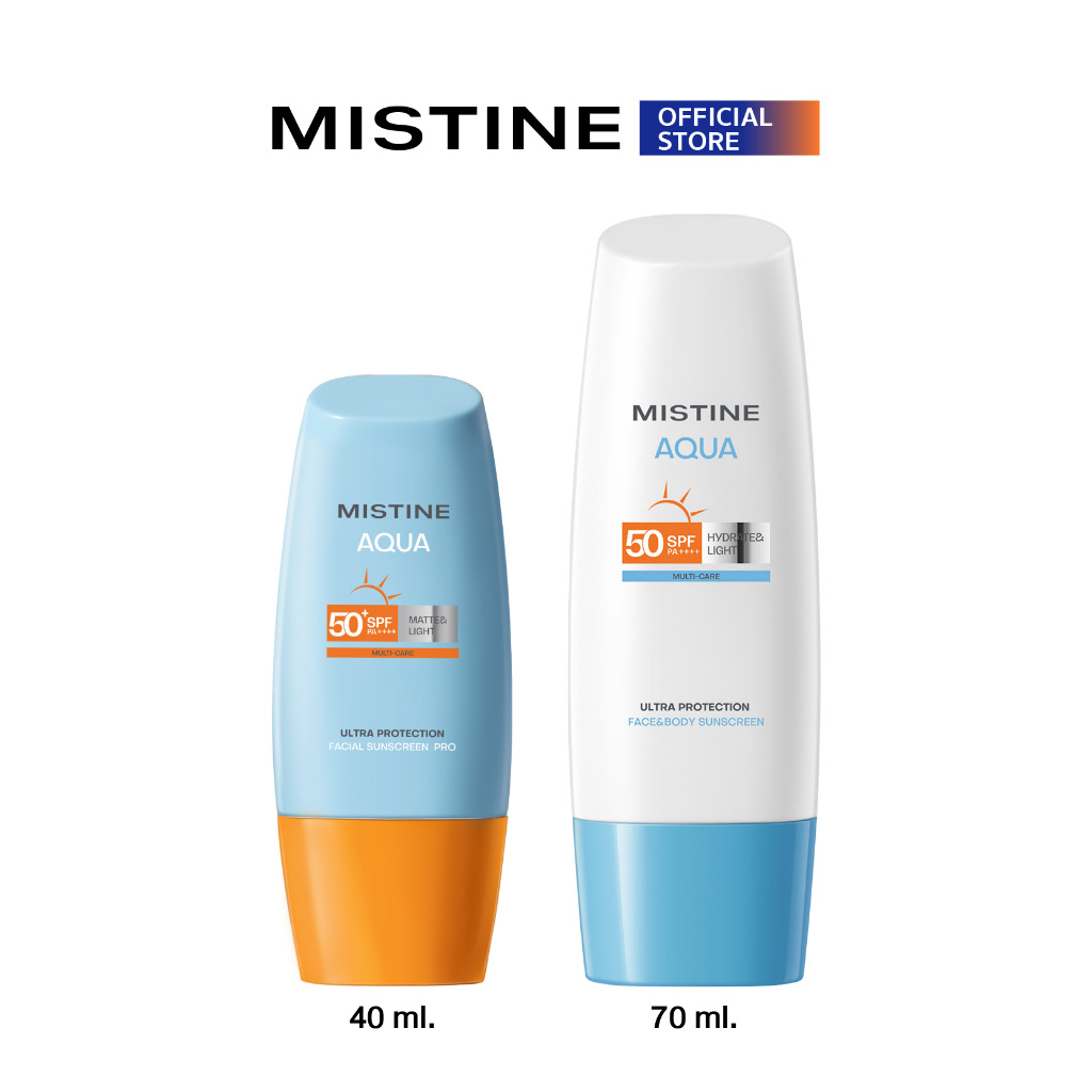 แพ็คคู่-mistine-aqua-base-ultra-protection-matte-amp-light-facial-sunscreen-pro-spf50-pa-มิสทินครีมกันแดดแมทแอนด์ไลท์