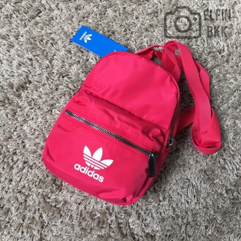 แท้-adidas-mini-backpack-เป้มินิ-สีแดง-สีบานเย็น