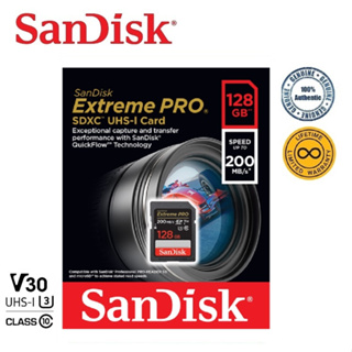 ภาพหน้าปกสินค้าSanDisk 128GB Extreme PRO SDXC R200/W90 ที่เกี่ยวข้อง