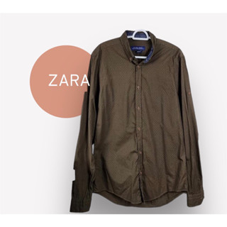 ZARA MAN x cotton shirt ผู้ชาย อก 40 ยาว 29 Tag ครบ ไม่ตำหนิ Code : 659(5)