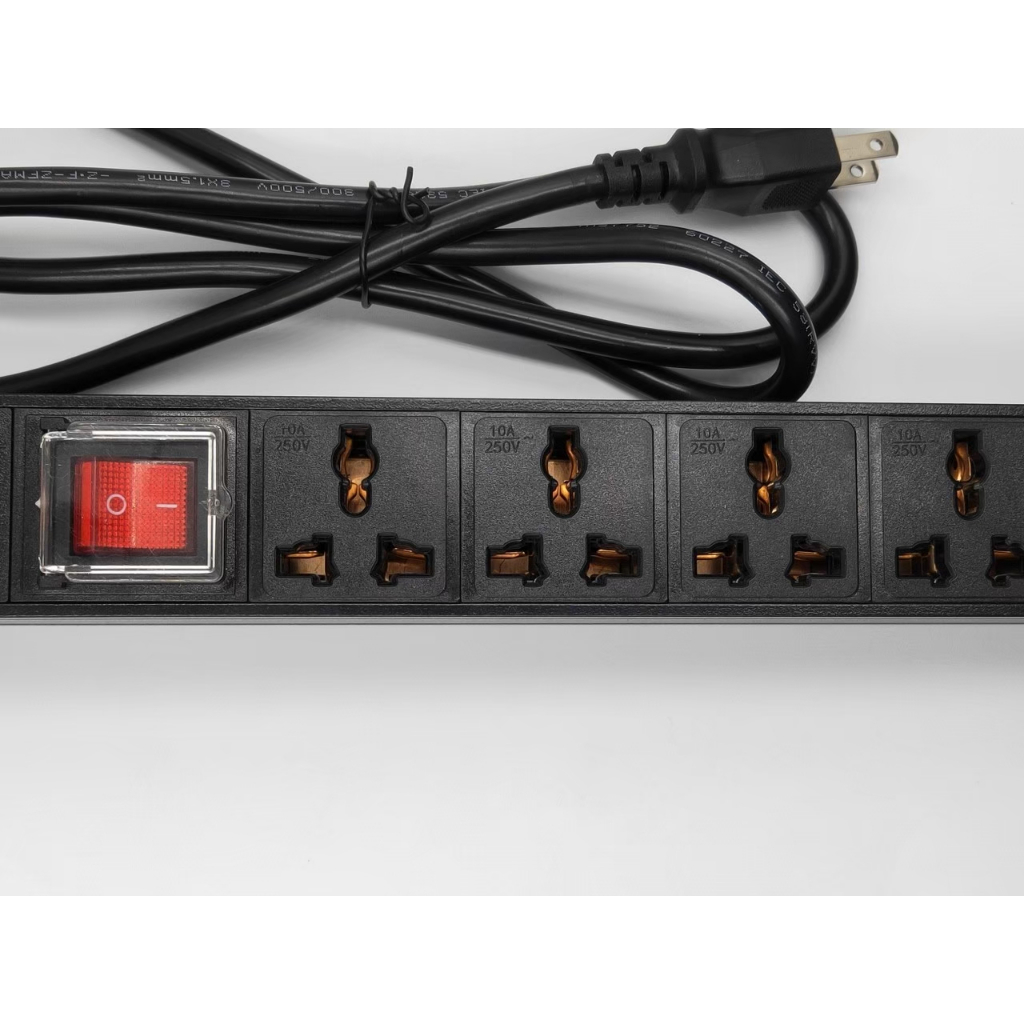 ปลั๊กไฟตู้-rack-6u-19นิ้ว-power-distribution-unit-for-cabinet-ปลั๊กพ่วง-สำหรับตู้-rack-จำนวน-8-ช่อง