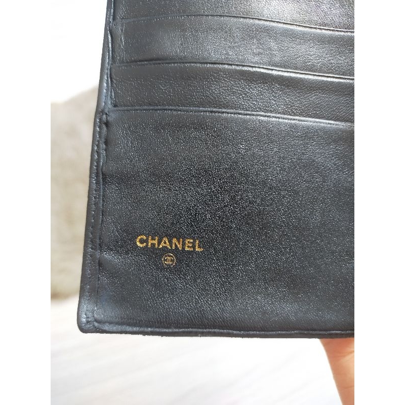 chanel-wallet-black-แท้100-กระเป๋าตังค์-สีดำ