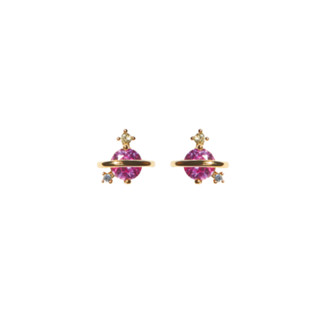 YVIS Pink Uranus Gem Stud