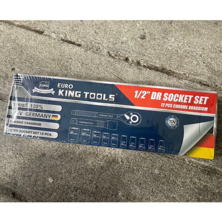 ของแท้-ชุดบล็อค-euro-king-tool-1-2-12ชิ้น