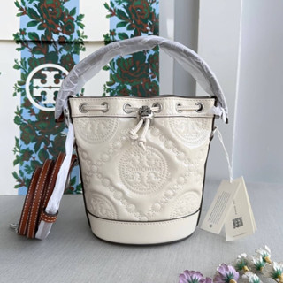 🎀 (สด-ผ่อน) กระเป๋าสีขาว 5.6 นิ้ว 142480 Shop Tory burch  Mini Bucket Bag