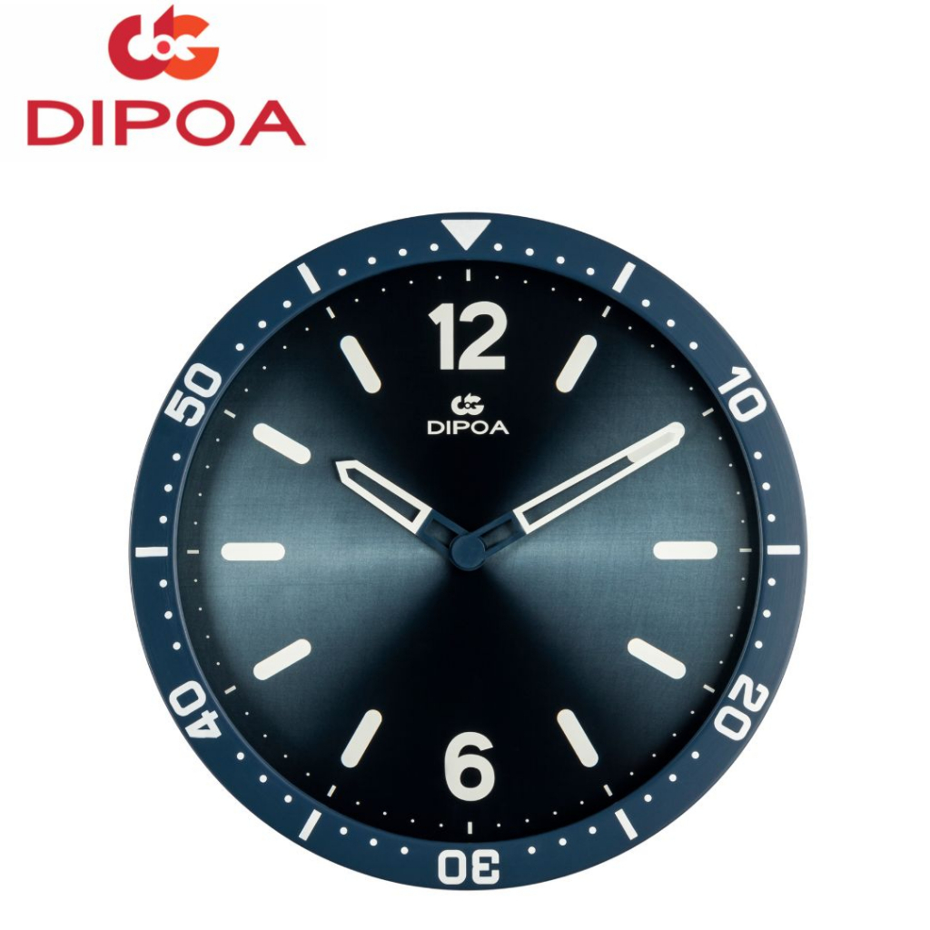dipoa-new-arrival-นาฬิกาแขวนผนัง-รุ่น-wn203bu-สีน้ำเงิน-ขนาด-34-9ซม-x-34-9ซม-x-หนา-4-3ซม-wall-clock