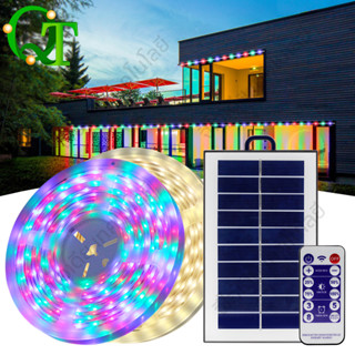 แถบไฟเส้น SOLAR LIGHT แถบไฟเส้น  RGB ไฟเส้นโซล่าเซลล์ สายพานแสงพลังงานแสงอาทิตย์ที่พัฒนาขึ้นใหม่ สามารถใช้กลางแจ้ง